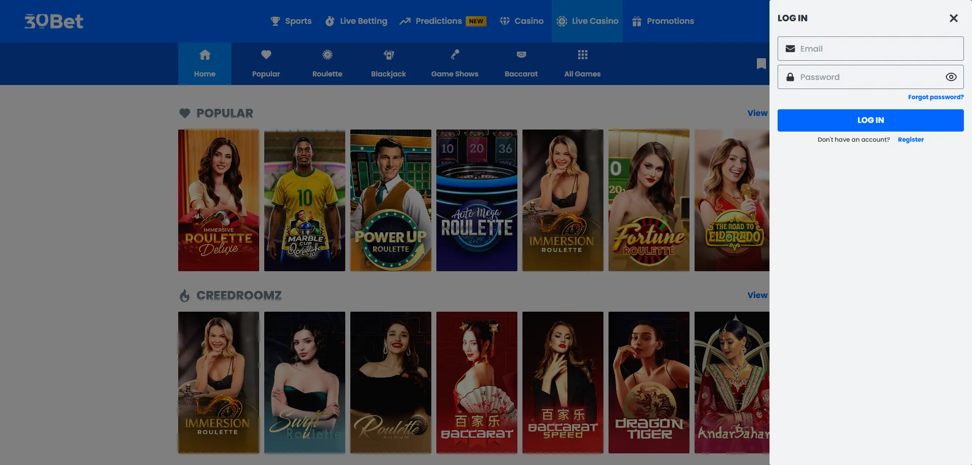 Login no 30bet Casino — acesse sua conta com segurança