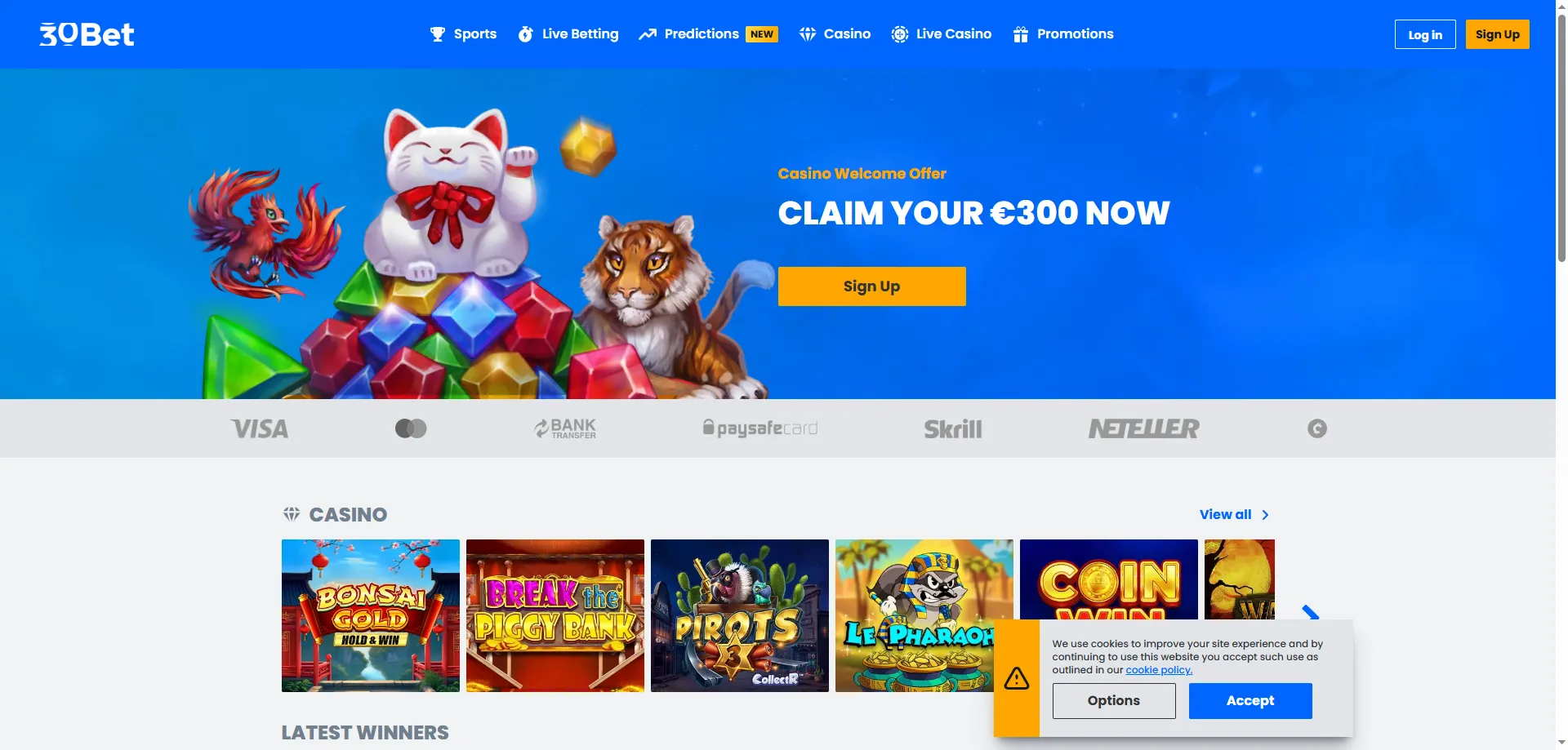 Corridas de roleta ao vivo no 30bet Casino com dealers reais