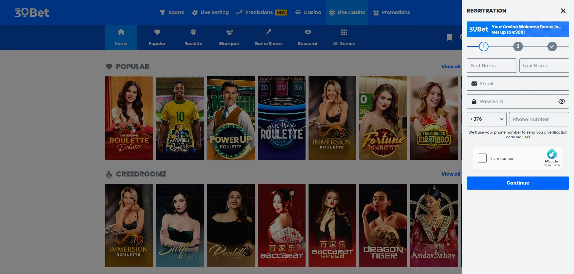 Apostas esportivas no 30bet Casino — futebol, tênis e basquete ao vivo