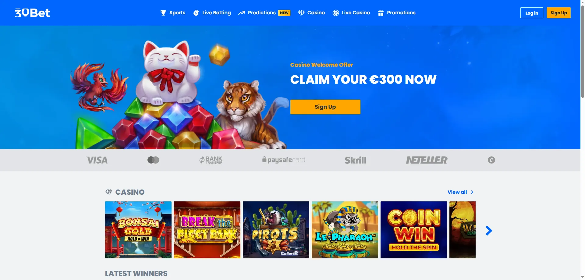 30bet Casino no celular — cassino mobile otimizado para iOS e Android